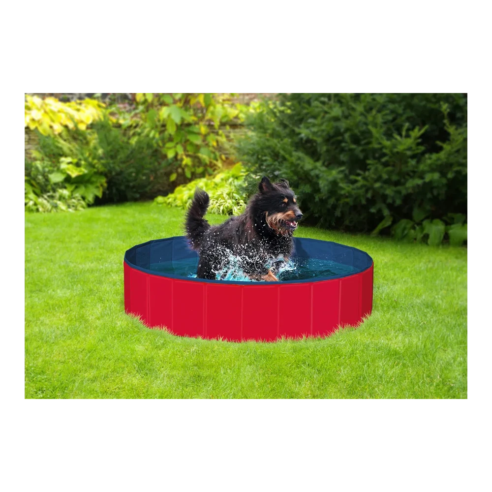 Flamingo Hondenzwembad Doggy Splash Rond - 80x20cm - Blauw/Rood 5 Flamingo Hondenzwembad Doggy Splash Rond - 80x20cm - Blauw/Rood - Afbeelding 3