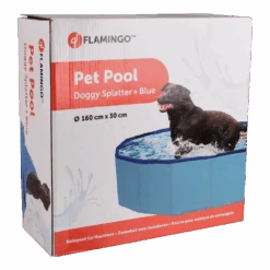 Flamingo Hondenzwembad Doggy Splatter Rond - 160x30cm - Blauw -Flamingo Verkoop hondenzwembad doggy splatter rond 160x30cm blauw 160x30cm 2