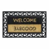 HAMAT Impala Welcome/Goodbye Kokosmat - 75x45cm - Naturel/Zwart - Deurmat