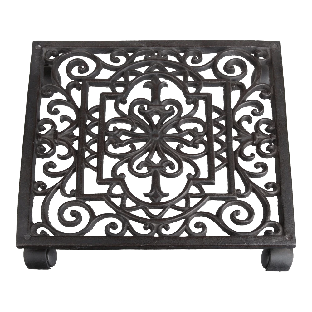 Indoor Gietijzeren Vierkante Plantentrolley L - Esschert's Garden