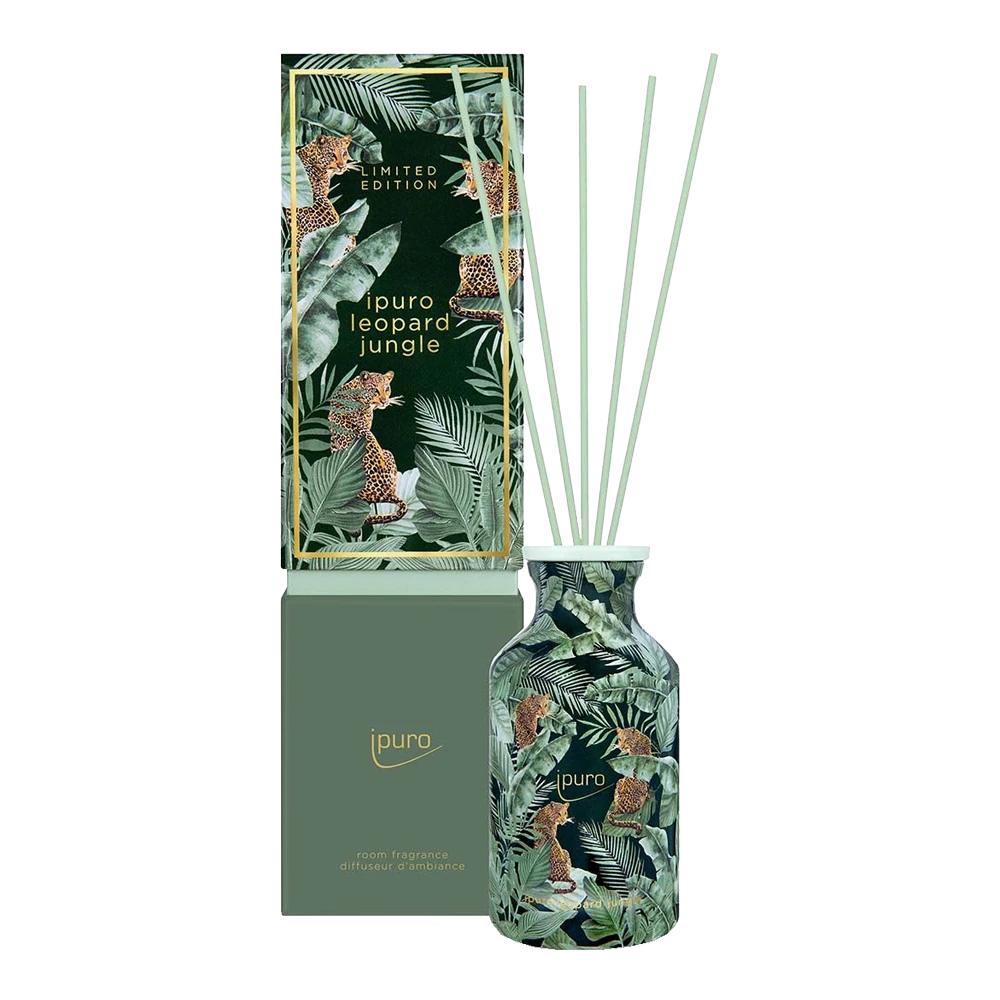 Ipuro Geurdiffuser Leopard Jungle 240ml - Geurstokjes 3 Ipuro Geurdiffuser Leopard Jungle 240ml - Geurstokjes