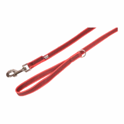 Julius K9 Super-Grip Looplijn Rood, Grijs - 10m - Max. 50kg - Hondenriem