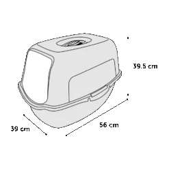 Flamingo Kattenbak Lexie Zwart - L - 39x56x39,5cm -Flamingo Verkoop kattenbak lexie zwart l 39x56x39 5cm 2