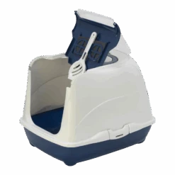 Flamingo Kattenbak Loki Blauw - M - 38x50x37cm -Flamingo Verkoop kattenbak loki blauw m 38x50x37cm 2