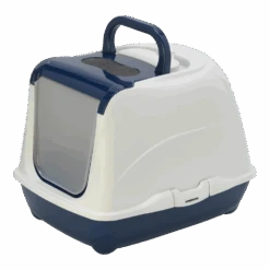 Flamingo Kattenbak Loki Blauw - M - 38x50x37cm -Flamingo Verkoop kattenbak loki blauw m 38x50x37cm 3