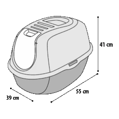 Flamingo Kattenbak Plato Hawai Lichtblauw - L - 39x55x41cm -Flamingo Verkoop kattenbak plato hawai l 39x55x41cm 2 3
