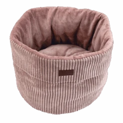 Designed By Lotte Kattenmand Ribbed Met Rits - Roze - 50x50x35cm -Flamingo Verkoop kattenmand ribbed met rits roze 50x50x35cm 2 1