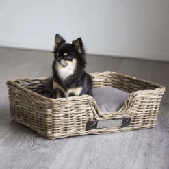 Klassieke Rieten Hondenmand - L - Rechthoekig - Happy House -Flamingo Verkoop klassieke rieten hondenmand l rechthoekig happy house 2