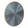 Klok Oyster Staal Blauw/goud U00f8 40 Cm - Wandklok -Flamingo Verkoop klok oyster staal blauw goud d 40 cm wandklok metaal glas 1