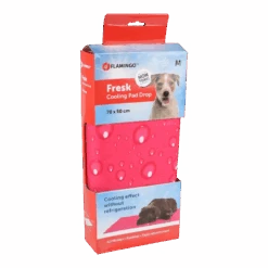 Flamingo Koelmat Fresk Drop Rechthoek Fuchsia - M - 70x50cm - Rood -Flamingo Verkoop koelmat fresk drop rechthoek fuchsia m 70x50cm grijs 70x50cm 2