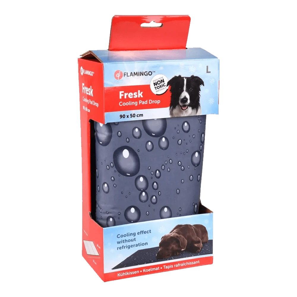 Flamingo Koelmat Fresk Drop Rechthoek - L - 90x50cm - Grijs 4 Flamingo Koelmat Fresk Drop Rechthoek - L - 90x50cm - Grijs - Afbeelding 2