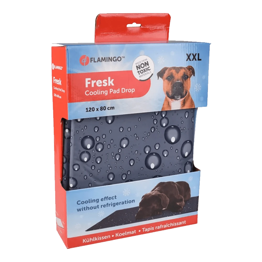 Flamingo Koelmat Fresk Drop Rechthoek - XXL - 120x80cm - Grijs 4 Flamingo Koelmat Fresk Drop Rechthoek - XXL - 120x80cm - Grijs - Afbeelding 2