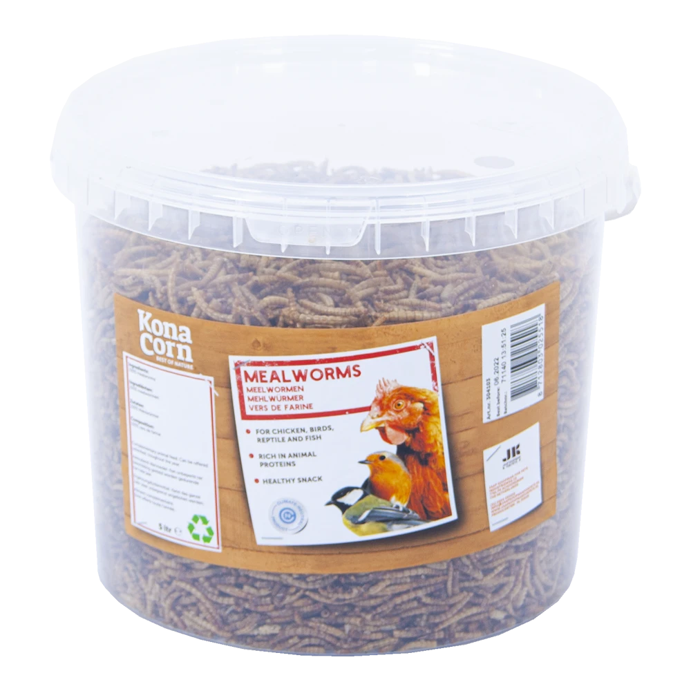 Konacorn Meelwormen - Emmer 5L - Tuinvogelvoer
