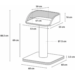 Flamingo Krabpaal Goliath 2 - Grijs - 60x60x89cm -Flamingo Verkoop krabpaal goliath 2 grijs 60x60x89cm flamingo 3
