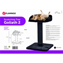 Flamingo Krabpaal Goliath 2 - Zwart - 60x60x89cm -Flamingo Verkoop krabpaal goliath 2 zwart 60x60x89cm flamingo 5
