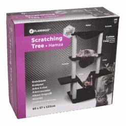 Flamingo Krabpaal Hamza - Zwart/Grijs - 101x57x122cm -Flamingo Verkoop krabpaal hamza zwart grijs 101x57x122cm flamingo 4 1