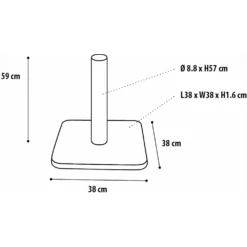 Flamingo Krabpaal Polset - Grijs - L - 38x38x59cm -Flamingo Verkoop krabpaal polset grijs l 38x38x59cm flamingo 3