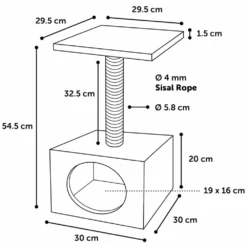 Flamingo Krabpaal Sassiu00e8re - Beige - 30x30x55cm 8 Flamingo Krabpaal Sassiu00e8re - Beige - 30x30x55cm -Flamingo Verkoop krabpaal sassiere beige 30x30x55cm flamingo 3