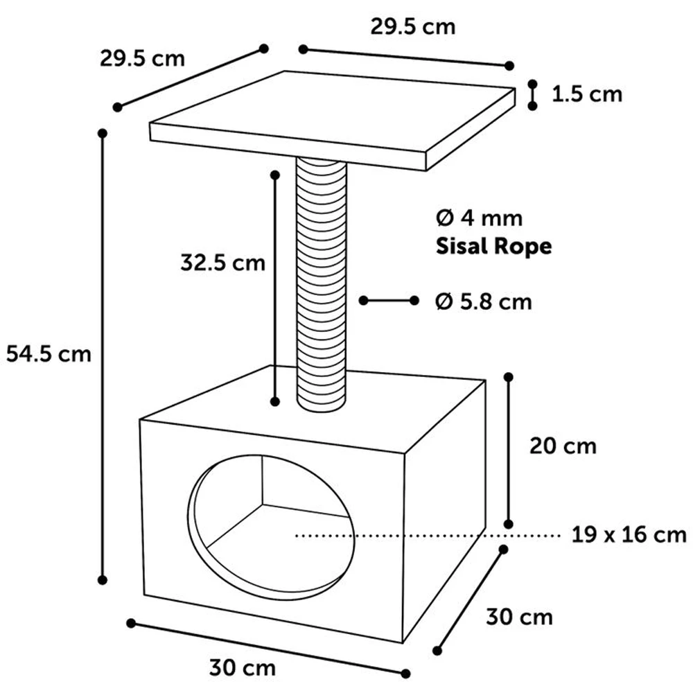 Flamingo Krabpaal Sassiu00e8re - Beige - 30x30x55cm 5 Flamingo Krabpaal Sassiu00e8re - Beige - 30x30x55cm - Afbeelding 3