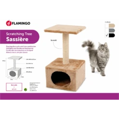 Flamingo Krabpaal Sassiu00e8re - Zwart - 30x30x55cm -Flamingo Verkoop krabpaal sassiere zwart 30x30x55cm flamingo 4