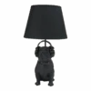 Lamp Bulldog - Zwart - 31,5x30x54cm - Happy House - Hondenlamp