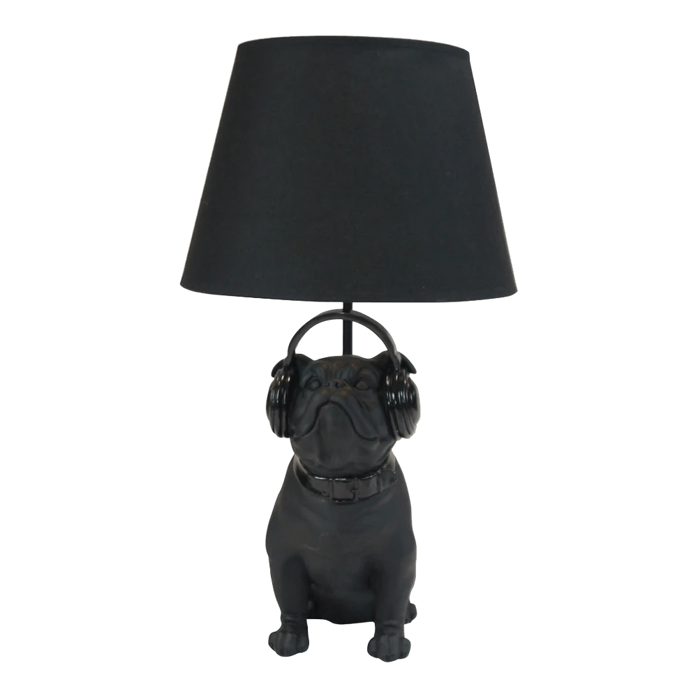 Lamp Bulldog - Zwart - 31,5x30x54cm - Happy House - Hondenlamp 3 Lamp Bulldog - Zwart - 31,5x30x54cm - Happy House - Hondenlamp