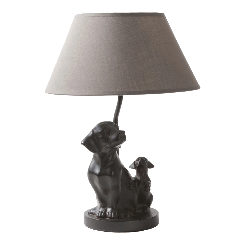 Lamp Hond - Bruin - 30x30x42cm - Happy House 3 Lamp Hond - Bruin - 30x30x42cm - Happy House