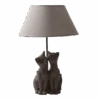 Lamp Kat - Bruin - 30x30x47cm - Happy House - Kattenlamp -Flamingo Verkoop lamp kat bruin 30x30x47cm happy house kattenlamp 1