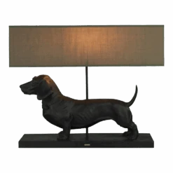 Lamp Teckel - Zwart - 60x14x48,5cm - Happy House - Hondenlamp