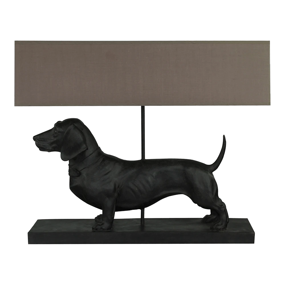 Lamp Teckel - Zwart - 60x14x48,5cm - Happy House - Hondenlamp 4 Lamp Teckel - Zwart - 60x14x48,5cm - Happy House - Hondenlamp - Afbeelding 2