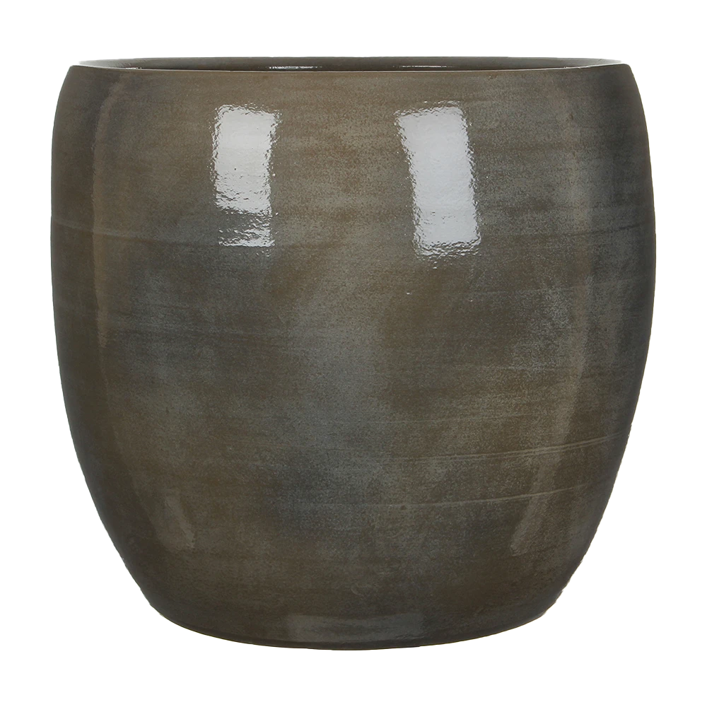 Bloempot Lester - D38 X H35cm - Donkergrijs 3 Bloempot Lester - D38 X H35cm - Donkergrijs
