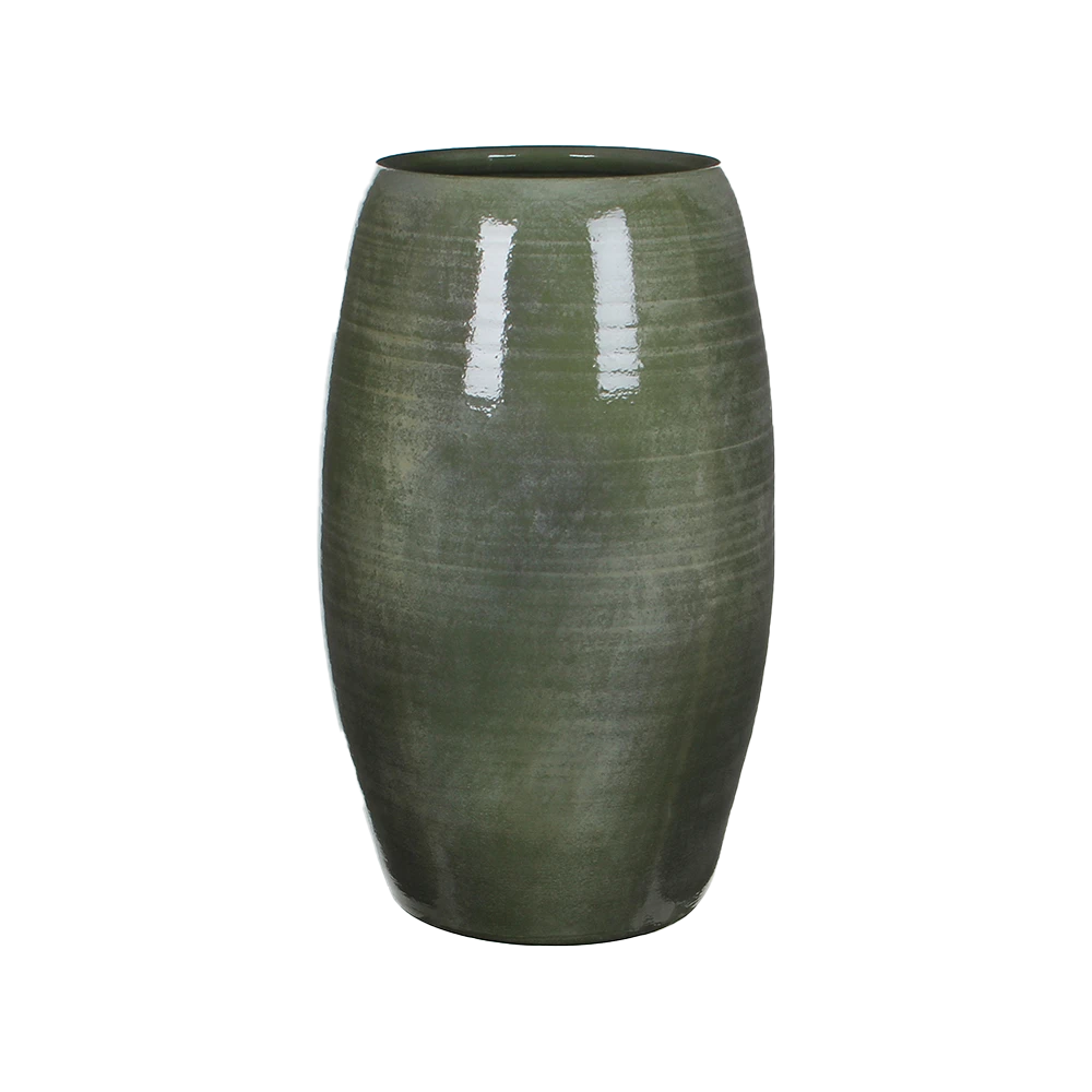 Bloempot Lester Hoog - D30 X H50cm - Groen 3 Bloempot Lester Hoog - D30 X H50cm - Groen