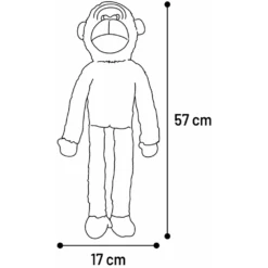 Flamingo Madina Aap - Bruin - 17x12x57cm - Hondenspeelgoed -Flamingo Verkoop madina aap bruin 17x12x57cm hondenspeelgoed 3 1