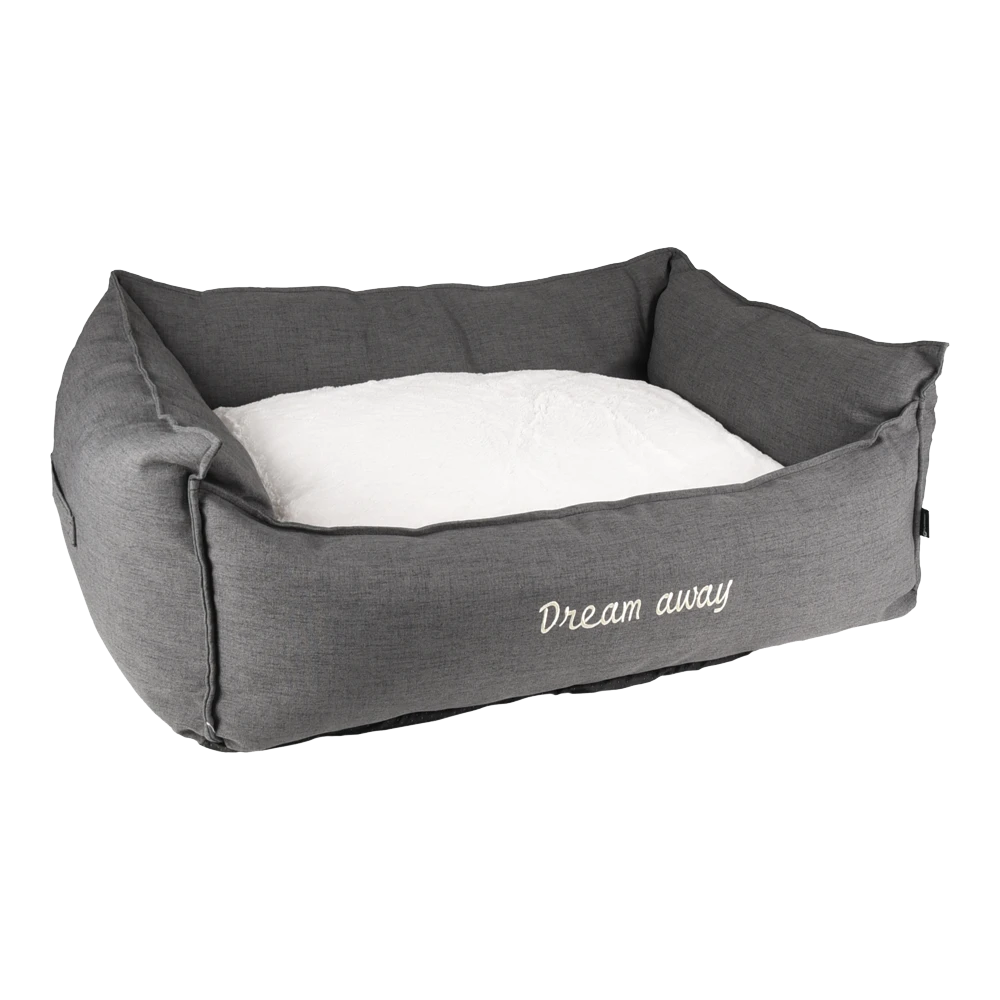 Flamingo Mand Dream Away Rechthoekig Met Rits - Grijs - 90x70x35CM 3 Flamingo Mand Dream Away Rechthoekig Met Rits - Grijs - 90x70x35CM