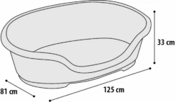 Flamingo Mand Somnus Plastic - Blauw - 110/125CM -Flamingo Verkoop mand somnus plastic blauw 110 125cm 2 3