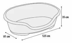 Flamingo Mand Somnus Plastic - Bruin - 110/125CM -Flamingo Verkoop mand somnus plastic bruin 110 125cm 2 1