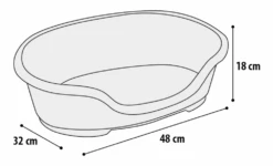 Flamingo Mand Somnus Plastic - Bruin - 40/48 CM 5 Flamingo Mand Somnus Plastic - Bruin - 40/48 CM -Flamingo Verkoop mand somnus plastic bruin 40 48 cm 2 3