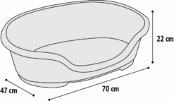 Flamingo Mand Somnus Plastic - Bruin - 60/70 CM 5 Flamingo Mand Somnus Plastic - Bruin - 60/70 CM -Flamingo Verkoop mand somnus plastic bruin 60 70 cm 2 2