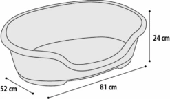 Flamingo Mand Somnus Plastic - Grijs - 70/81CM -Flamingo Verkoop mand somnus plastic grijs 70 81cm 2 2