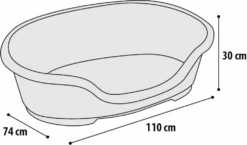 Flamingo Mand Somnus Plastic - Grijs - 95/110CM -Flamingo Verkoop mand somnus plastic grijs 95 110cm 2 3