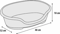 Flamingo Mand Somnus Plastic - Zwart - 40/48CM -Flamingo Verkoop mand somnus plastic zwart 40 48cm 2 3