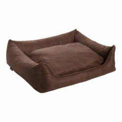 MaxxNobel Orthopedische Sofa Lederlook/teddy - Cognac - 70 X 50cm - Hondenmand