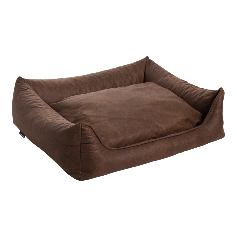 MaxxNobel Orthopedische Sofa Lederlook/teddy - Cognac - 90 X 70cm - Hondenmand 3 MaxxNobel Orthopedische Sofa Lederlook/teddy - Cognac - 90 X 70cm - Hondenmand