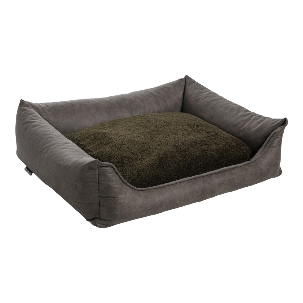 MaxxNobel Orthopedische Sofa Lederlook/teddy - Olijf - 70 X 50cm - Hondenmand 4 MaxxNobel Orthopedische Sofa Lederlook/teddy - Olijf - 70 X 50cm - Hondenmand - Afbeelding 2
