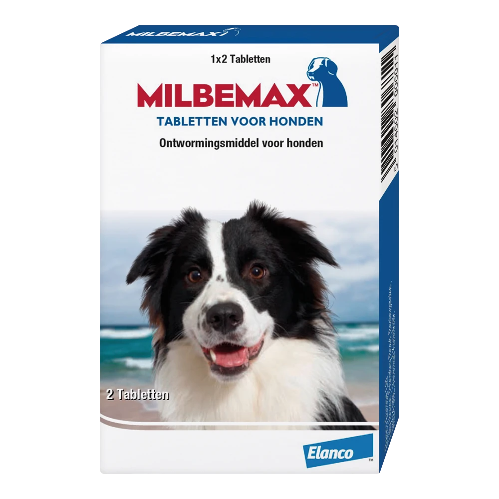 Milbemax Anti Wormentabletten Hond - 10 Tot 50kg - 2tab.