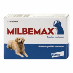 Milbemax Anti Wormentabletten Hond - 10 Tot 75kg - 4tab.
