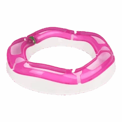 Flamingo Moggy Tunnel Met Bal - Roze/wit - 39x39x7,7cm