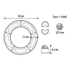 Flamingo Moggy Tunnel Met Bal - Roze/wit - 39x39x7,7cm -Flamingo Verkoop moggy tunnel met bal roze wit 39x39x7 7cm 4