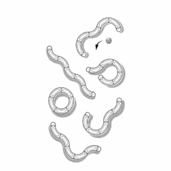 Flamingo Moggy Tunnel Met Bal - Roze/wit - 39x39x7,7cm -Flamingo Verkoop moggy tunnel met bal roze wit 39x39x7 7cm 5