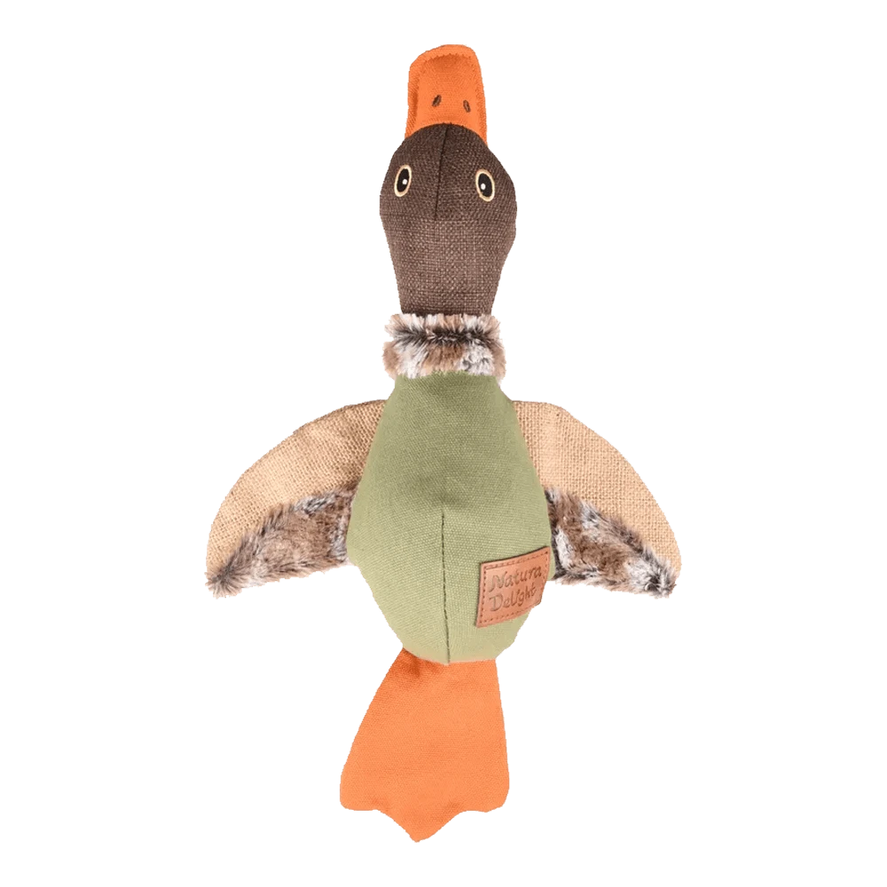 Flamingo Natura Delight Eend Hondenspeeltje - 35cm 3 Flamingo Natura Delight Eend Hondenspeeltje - 35cm